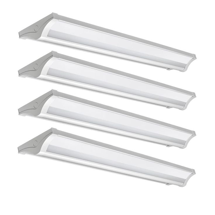 4 ft. 4000 Lumens Indirect Integrated LED White Wraparound Light with Uplight Downlight Feature 4000K (4-Pack)