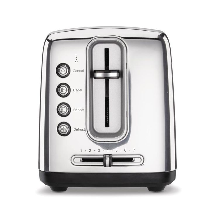 Artisan Bread 2-Slice Stainless Steel Long Slot Toaster with Crumb Tray
