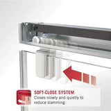 Everly 60 in. x 59-1/4 in. Mod Semi-Frameless Sliding Bathtub Door in Chrome and 1/4 in. (6mm) Clear Glass - Super Arbor