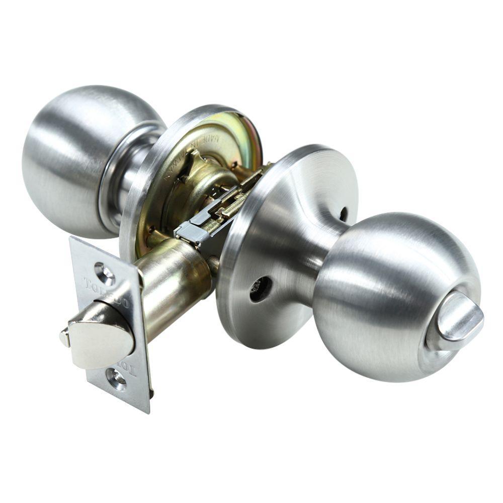 Avila Stainless Steel Keyed Entry Door Knob Lock Set - Super Arbor