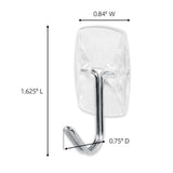 Small Clear Wire Hooks with Clear Strips (3-Pack) - Super Arbor