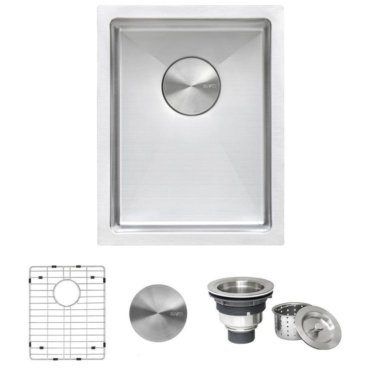 16 in. x 18 in. Single Bowl Undermount 16-Gauge Stainless Steel Bar Prep Kitchen Sink
