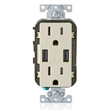 15 Amp Decora Combination Tamper Resistant Duplex Outlet and USB Charger, White (3-Pack) - Super Arbor