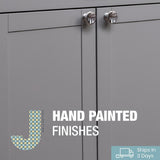 Shaker Assembled 36 in. x 34.5 in. x 24 in. Corner Base Cabinet with Lazy Susan Turn Table Accessory in Gray - Super Arbor