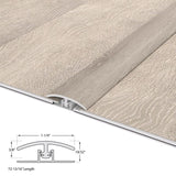 CALI 1.25-in x 72.83-in Whitewater Oak Vinyl Floor T-Moulding