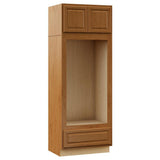 Hampton Assembled 33x84x24 in. Double Oven Kitchen Cabinet in Satin White
