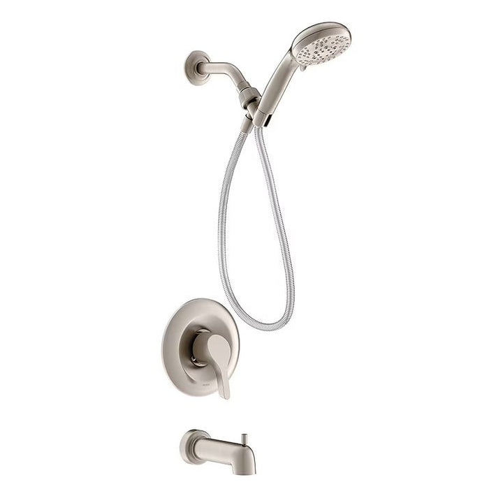 Moen Danika Brushed Nickel 1-handle Bathtub and Shower Faucet with Valve