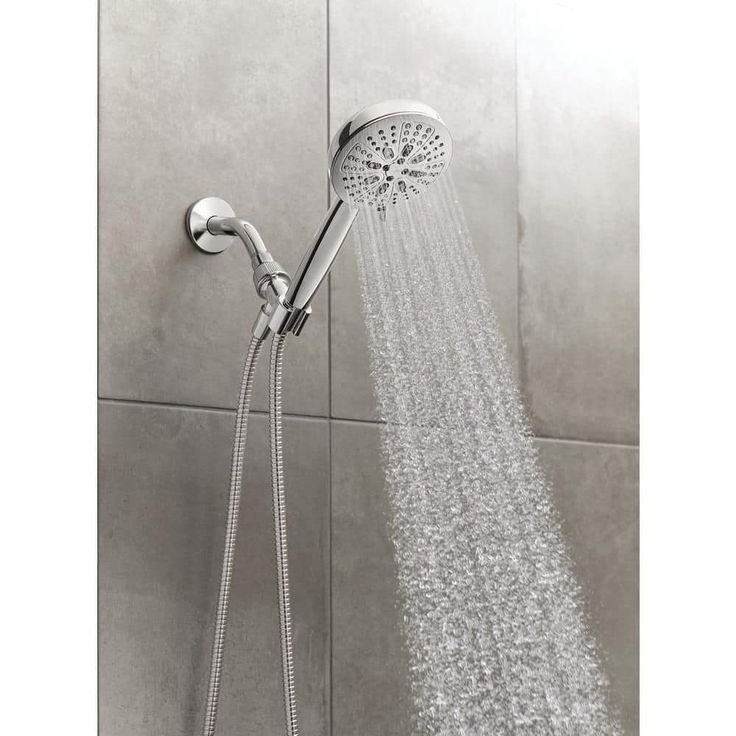 HydroEnergetix 8-Spray 5 in. Single Wall Mount Handheld Adjustable Shower Head in Chrome