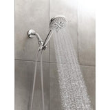 HydroEnergetix 8-Spray 5 in. Single Wall Mount Handheld Adjustable Shower Head in Chrome