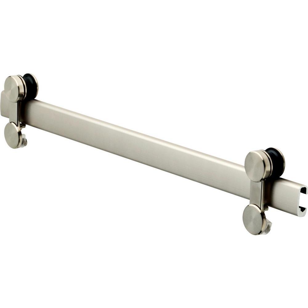 Simplicity 60 x 58-3/4 in. Frameless Contemporary Sliding Bathtub Door in Nickel with Clear Glass - Super Arbor