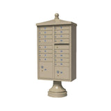 Vital 1570 8 Mailboxes 2 Parcel Lockers 1 Outgoing Pedestal Mount Cluster Box Unit - Super Arbor