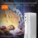 1500-Watt LCD 7-Fin Timer Electric Oil Filled Radiator Heater with Remote Control - Super Arbor