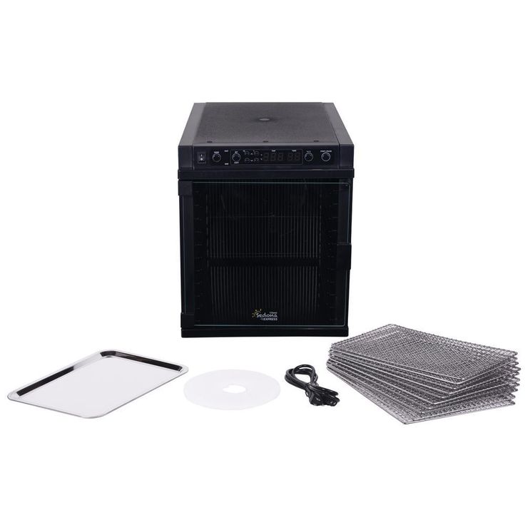 Sedona Express 11-Tray Black Stainless Steel Food Dehydrator with Built-In Timer