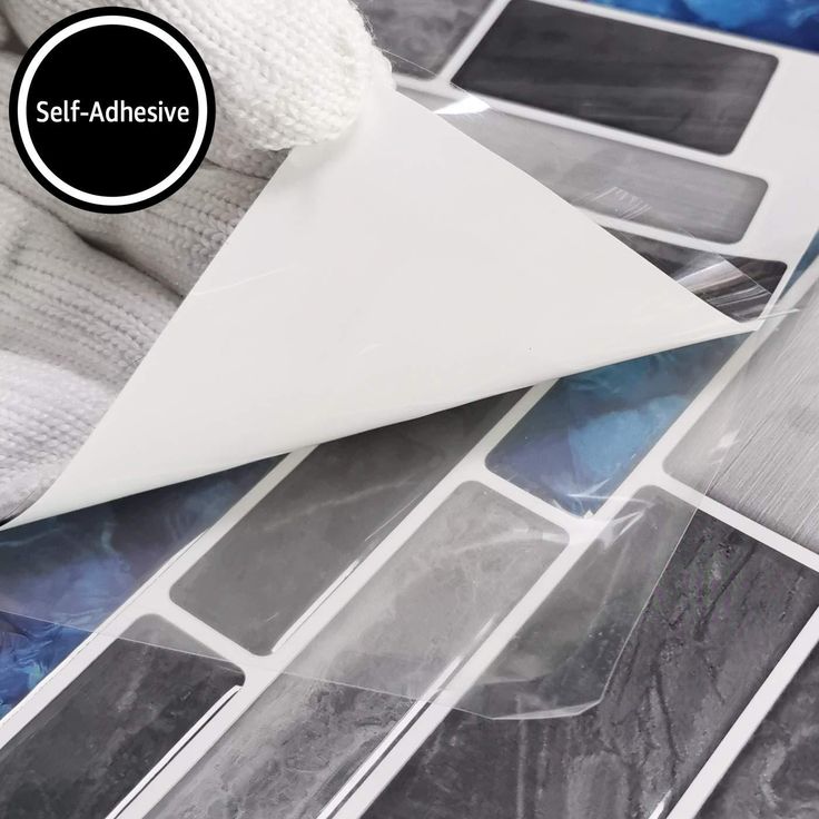 Art3d Marble Blue&Gray 12 in. x 12 in. Peel and Stick Wall Tile Backsplash (10-Pack)