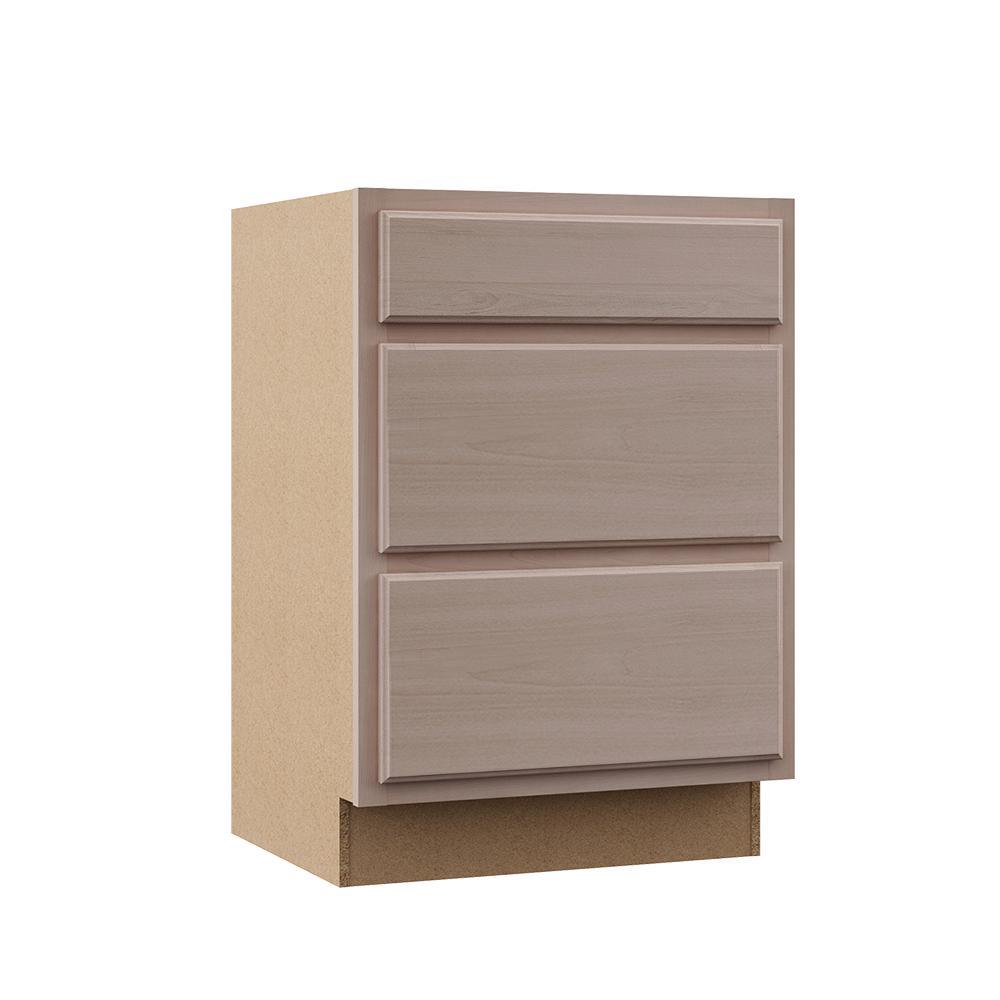 Hampton Assembled 24x34.5x24 in. Drawer Base Kitchen Cabinet in Unfinished Beech - Super Arbor