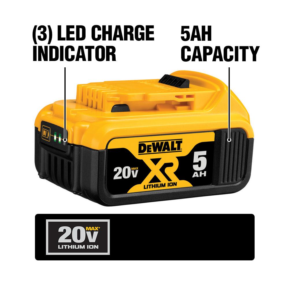20-Volt MAX XR Premium Lithium-Ion 5.0Ah Battery Pack (9-Pack) - Super Arbor