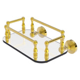 Allied Brass Waverly Place Collection Wall Mounted Glass Guest Towel Tray in Polished Chrome