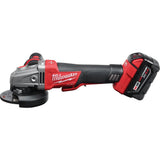 M18 FUEL 18-Volt Lithium-Ion Brushless Cordless 4-1/2 in./5 in. Braking Grinder Kit w/Two 5.0Ah Batteries and Hard Case - Super Arbor
