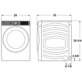 GE 7.8 cu. ft. Smart 240-Volt Sapphire Blue Stackable Electric Vented Dryer with Steam and Sanitize Cycle, ENERGY STAR