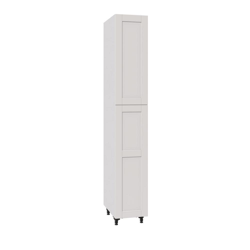 Shaker Assembled 24 in. x 94.5 in. x 24 in. Pantry Cabinet with Four Inner Drawers in Vanilla White - Super Arbor