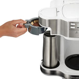 2-Way 12-Cup White Programmable Drip Coffeemaker with Single Serve