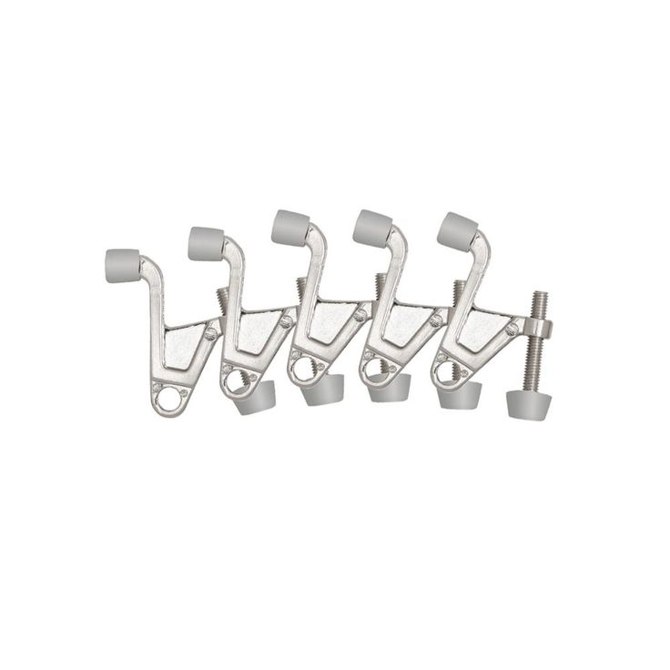 2-1/4 in. x 2-1/8 in. Satin Nickel Jumbo Hinge Pin Door Stop Value Pack (5 per Pack)