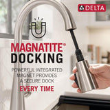 Delta Trask 1-Handle Deck Mount Pull-Down Handle/Lever Residential Kitchen Faucet