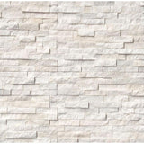 MSI Arctic White Ledger Panel 6 in. x 24 in. Natural Marble Wall Tile (10 cases / 60 sq. ft. / pallet)
