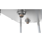 Freestanding Stainless Steel 43 in. 2-Hole Double Bowl Commercial Kitchen Sink