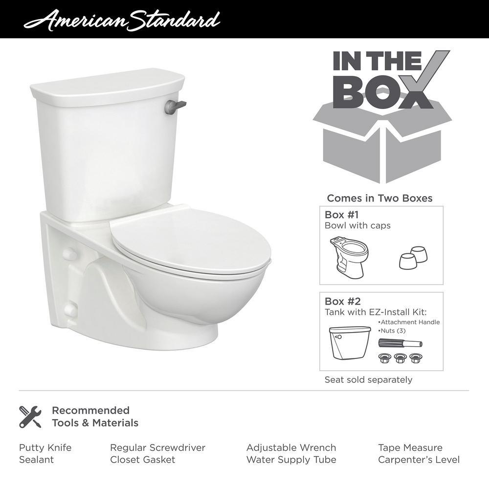Glenwall VorMax 1.28 GPF Single Flush Toilet with Left Hand Trip Lever in White (Seat Not Included) - Super Arbor