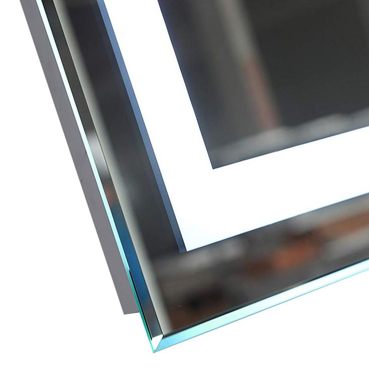 39 in x 28 in White LED Lighted Rectangle Bathroom Vanity Mirror With Touch Sensor