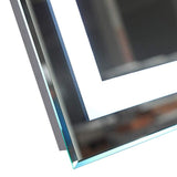 39 in x 28 in White LED Lighted Rectangle Bathroom Vanity Mirror With Touch Sensor