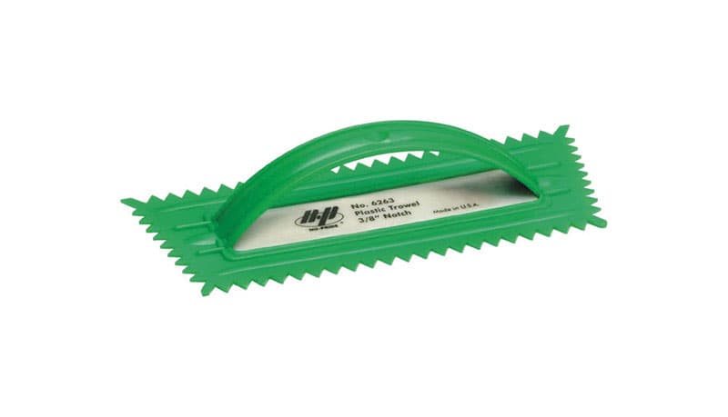 Marshalltown QLT 4-1/4 in. Plastic Notched Trowel, 3/8 in. Notch