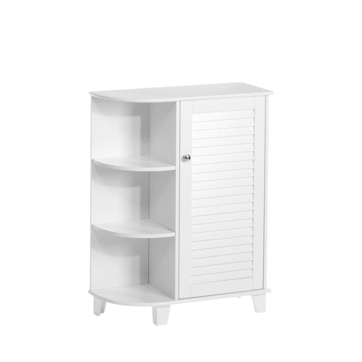 Ellsworth 23-5/8 in. W x 31-1/10 in. H Bathroom Linen Storage Floor Cabinet with Side Shelves in White - Super Arbor