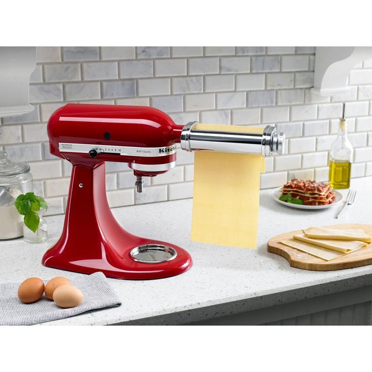 Silver Pasta Roller Attachment for KitchenAid Stand Mixer