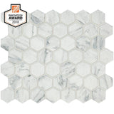 Lifeproof Carrara 10 in. x 12 in. x 6.35mm Ceramic Hexagon Mosaic Floor and Wall Tile (0.81 sq. ft. / piece)