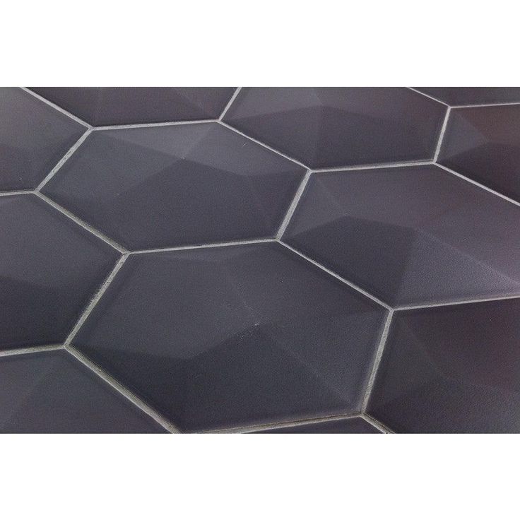 Magen 3D-Hex Dark Gray Matte Ceramic Hexagon Tile