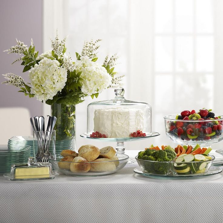 Selene 2-piece Clear Glass Cake Stand with Dome