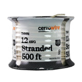 500 ft. 12/1 White Stranded THHN Wire - Super Arbor
