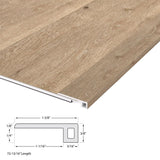 CALI Plus Aged Hickory 0.33-in T x 1.37-in W x 72.83-in L Vinyl Threshold