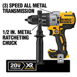 20-Volt MAX XR with Tool Connect Premium Brushless Lithium Ion Hammer Drill/Driver with (2) 5Ah Batteries,Charger & Case - Super Arbor