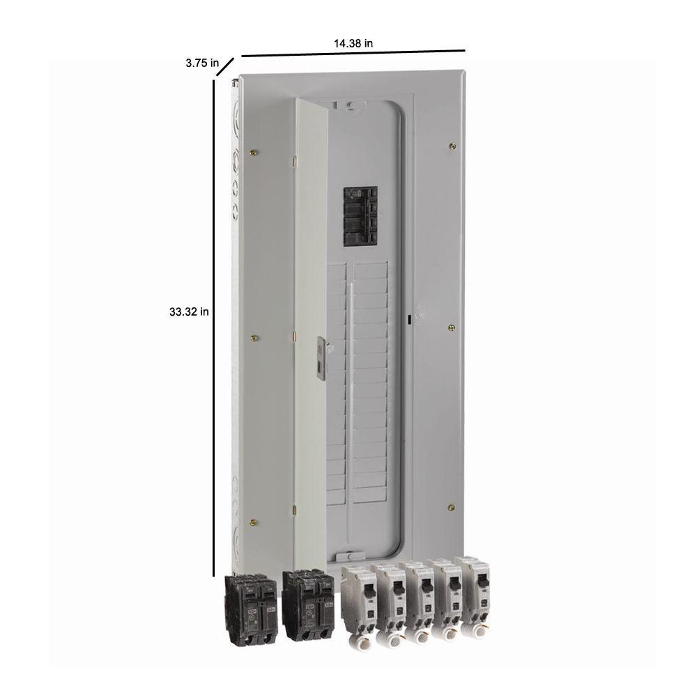 200 Amp 32-Space Main Breaker Indoor Load Center Combination Arc Fault Kit with 20 Amp CAFCI Breakers Included - Super Arbor