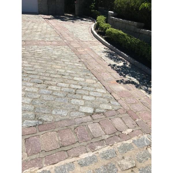 Cobblestone 9 in. x 5 in. x 5 in. Gray Granite Edging (75-Pieces/56 Linear ft./Pallet) - Super Arbor