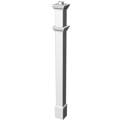 New England Arbors 5 in. x 72 in. Vinyl Portsmouth Lamp Post - Super Arbor