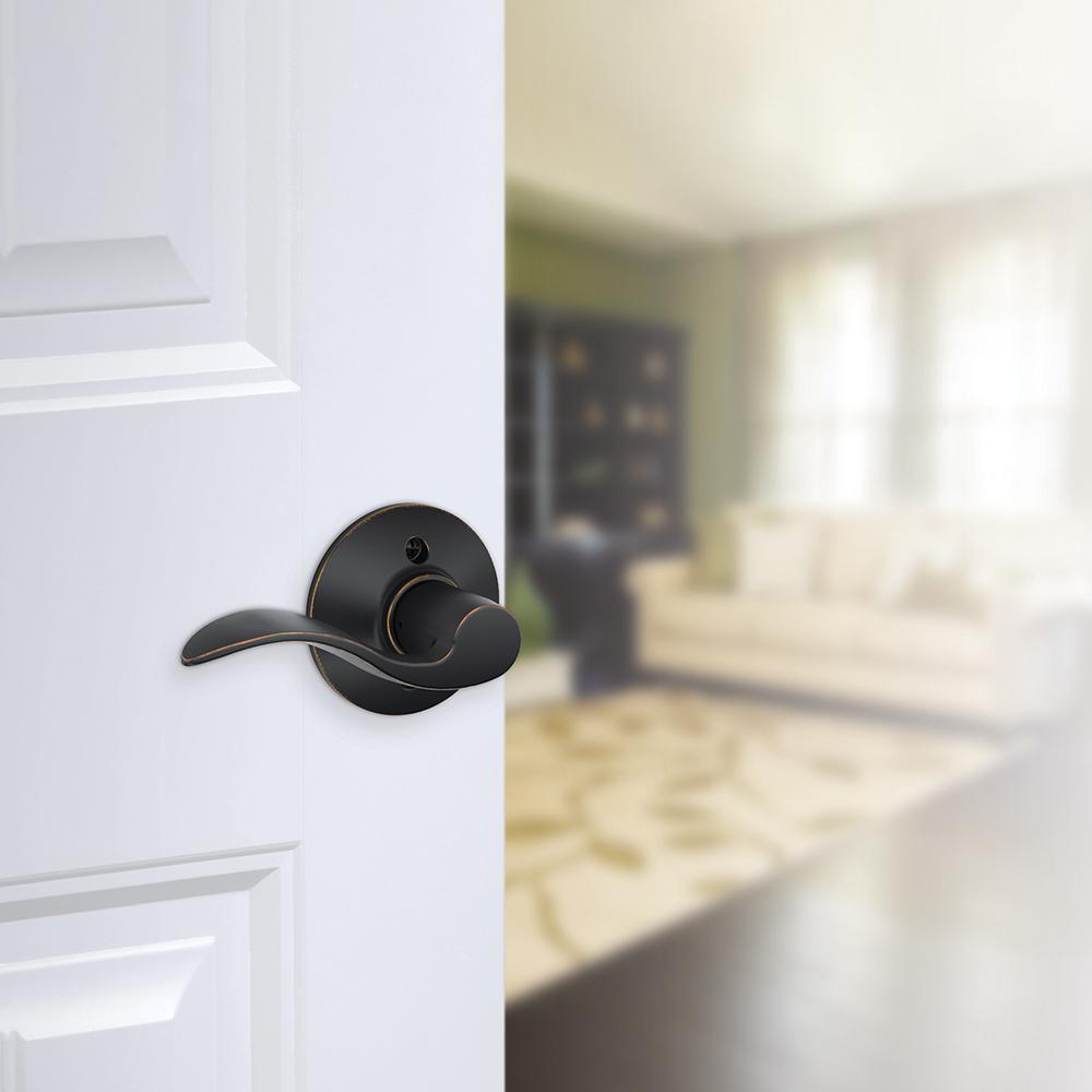 Accent Aged Bronze Left Handed Dummy Door Lever - Super Arbor