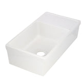 Quatro Alcove Reversible Series Farmhaus Farmhouse Apron Front Fireclay 36 in. Single Bowl Kitchen Sink in White