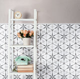 Merola Tile Classico Bardiglio Hexagon Flower 7 in. x 8 in. Porcelain Floor and Wall Tile (7.67 sq. ft. per case)