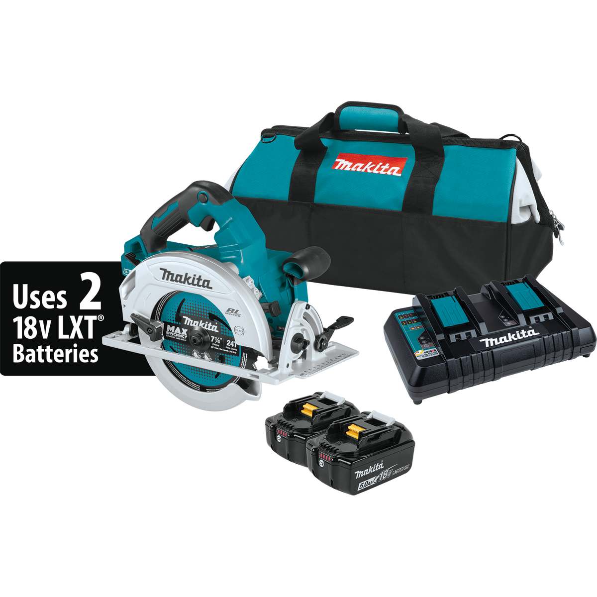 Makita 18V X2 LXT (36V) Brushless Cordless 7-1/4 in. Circular Saw Kit with 5.0Ah Batteries