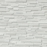 MSI Arctic White Ledger Panel 6 in. x 24 in. Natural Marble Wall Tile (10 cases / 60 sq. ft. / pallet)