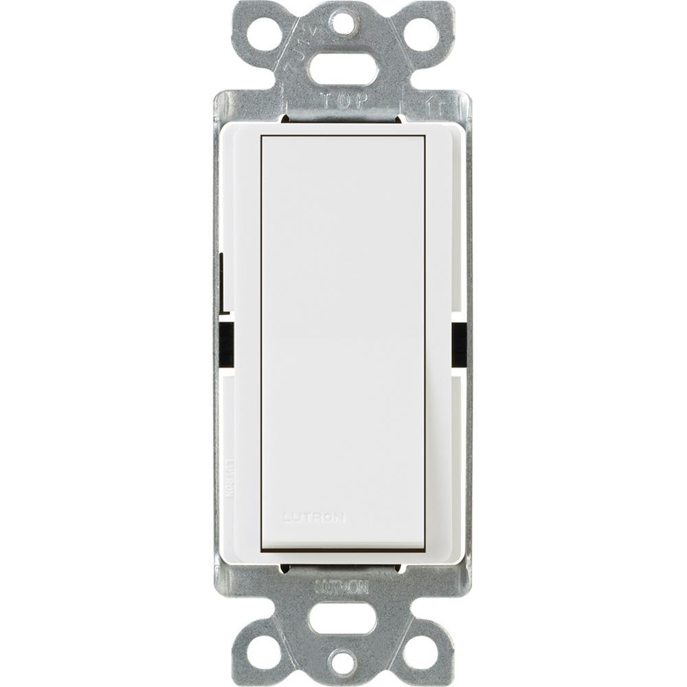 Claro 15 Amp Single-Pole Paddle Switch - White - Super Arbor